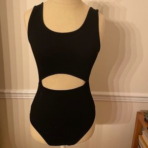 Black Cutout Bodysuit